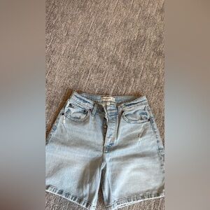 Abercrombie & Fitch Curve Love The” 7”Dad Short Hight Rise 27/4 light blue NWT